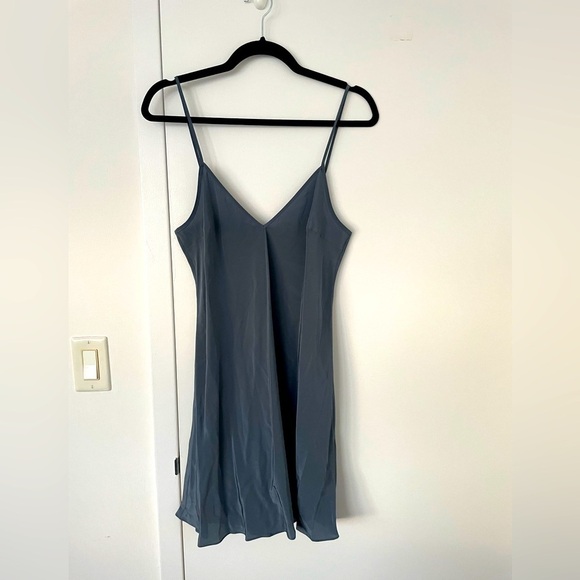RARE Khaite Winston silk chiffon dress in slate NWT - Picture 6 of 7